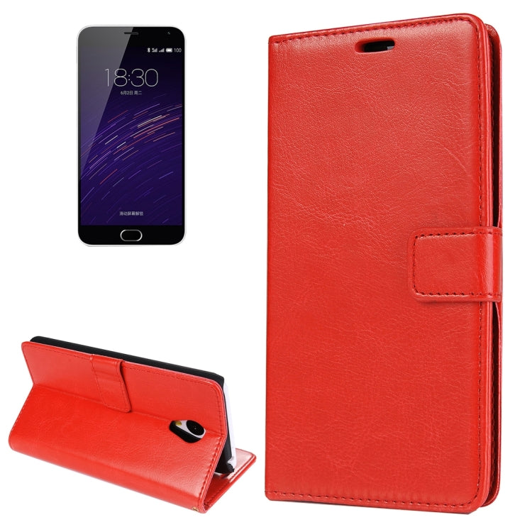 For Meizu  M2 Note Crazy Horse Texture Horizontal Flip Leather Case with Photo Frame & Holder & Card Slots & Wallet & Lanyard