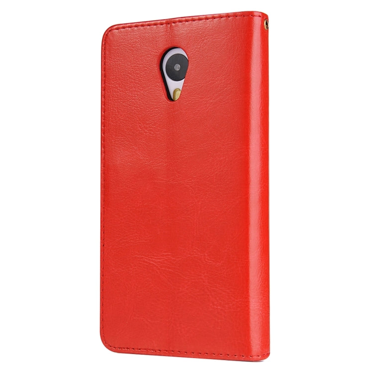 For Meizu  M2 Note Crazy Horse Texture Horizontal Flip Leather Case with Photo Frame & Holder & Card Slots & Wallet & Lanyard