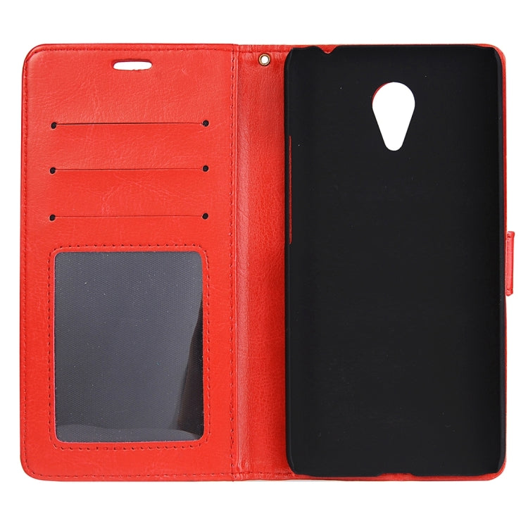 For Meizu  M2 Note Crazy Horse Texture Horizontal Flip Leather Case with Photo Frame & Holder & Card Slots & Wallet & Lanyard