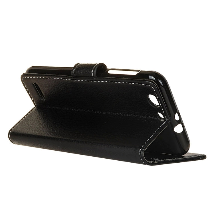 For Vodafone Smart E8 Litchi Texture Horizontal Flip Leather Case with Holder & Card Slots & Wallet & Photo Frame