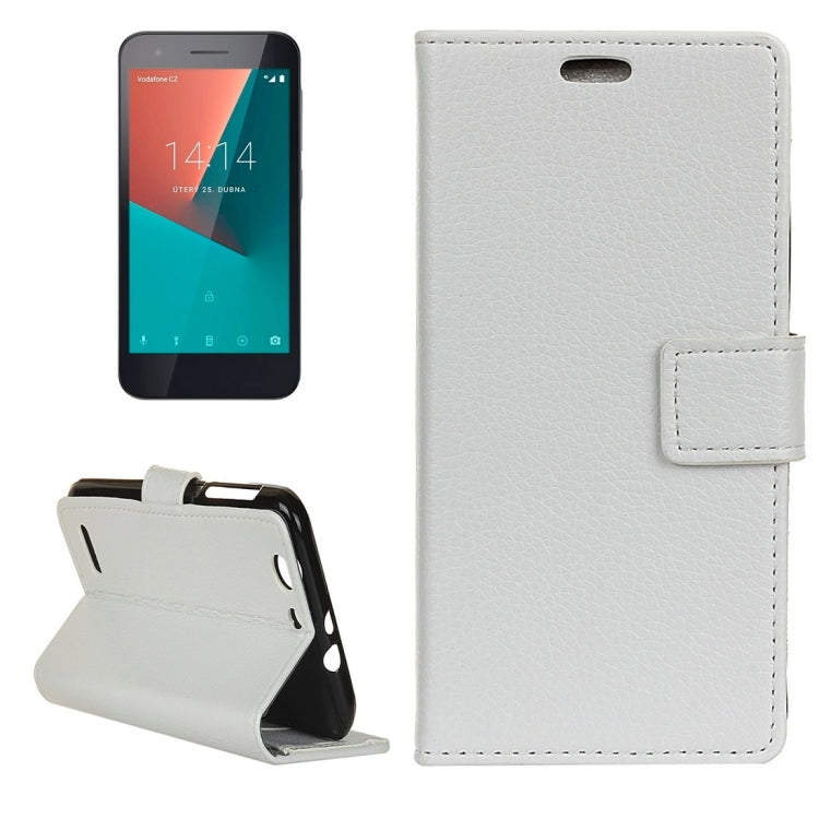 For Vodafone Smart E8 Litchi Texture Horizontal Flip Leather Case with Holder & Card Slots & Wallet & Photo Frame