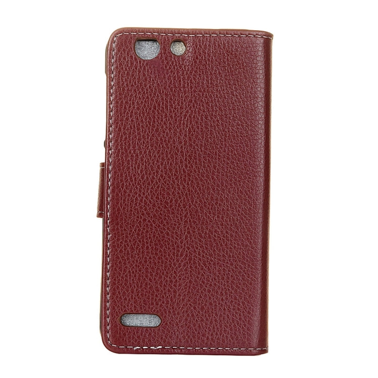 For Vodafone Smart E8 Litchi Texture Horizontal Flip Leather Case with Holder & Card Slots & Wallet & Photo Frame