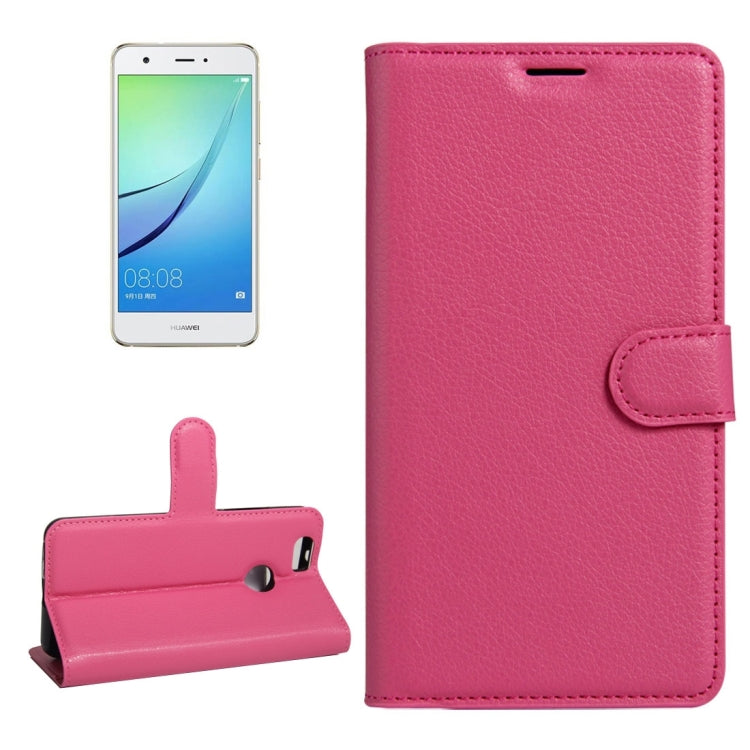 For Huawei nova Litchi Texture Horizontal Flip Leather Case with Holder & Card Slots & Wallet