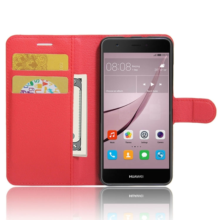 For Huawei nova Litchi Texture Horizontal Flip Leather Case with Holder & Card Slots & Wallet