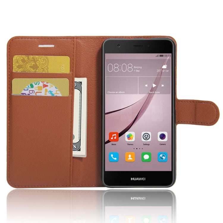 For Huawei nova Litchi Texture Horizontal Flip Leather Case with Holder & Card Slots & Wallet