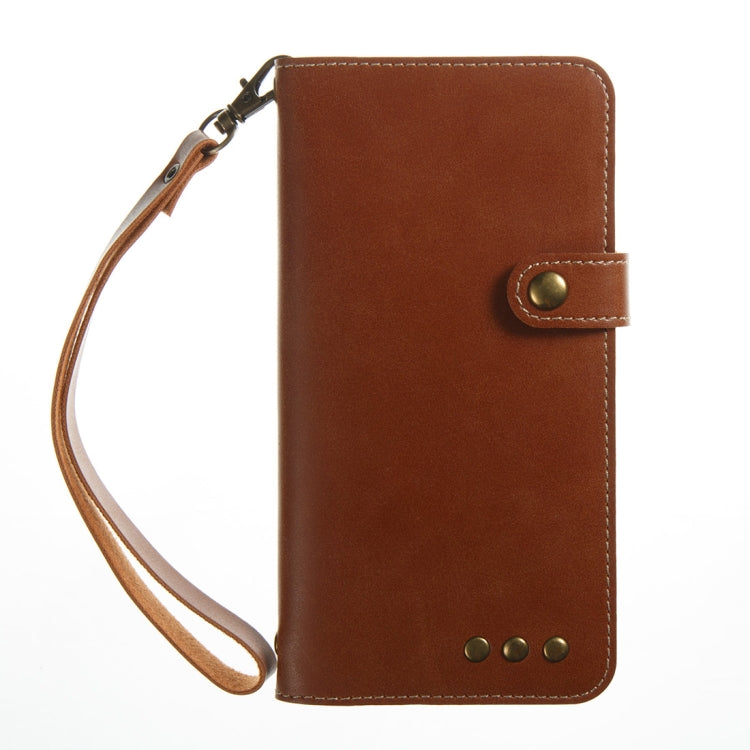 For Huawei P8 Lite 2017 Retro Crazy Horse Texture Horizontal Flip PU Leather Case with Card Slots & Wallet & Hand Strap