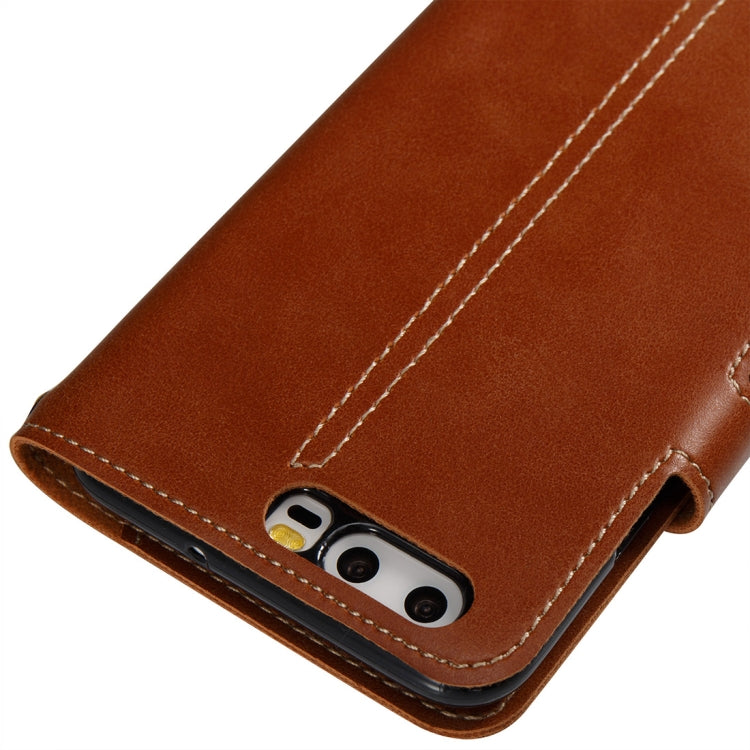 For Huawei P10 Retro Crazy Horse Texture Horizontal Flip PU Leather Case with Card Slots & Wallet & Hand Strap