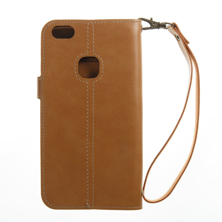 For Huawei P10 Lite Retro Crazy Horse Texture Horizontal Flip PU Leather Case with Card Slots & Wallet & Hand Strap