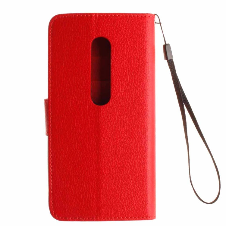 For Motorola Moto G (3rd Gen.) Litchi Texture Horizontal Flip Leather Case with Holder & Card Slots & Wallet & Photo Frame & Lanyard