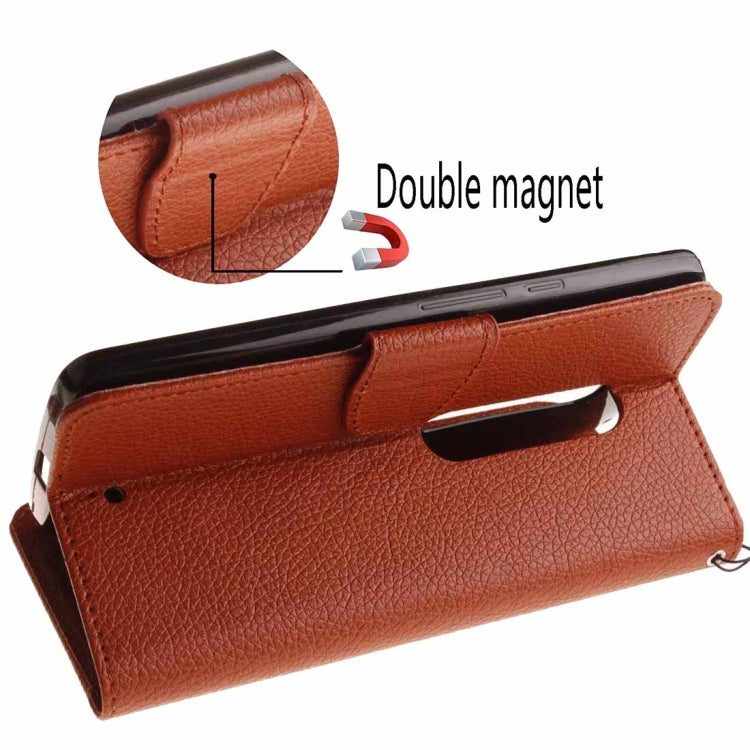 For Motorola Moto X Play Litchi Texture Horizontal Flip Leather Case with Holder & Card Slots & Wallet & Photo Frame & Lanyard