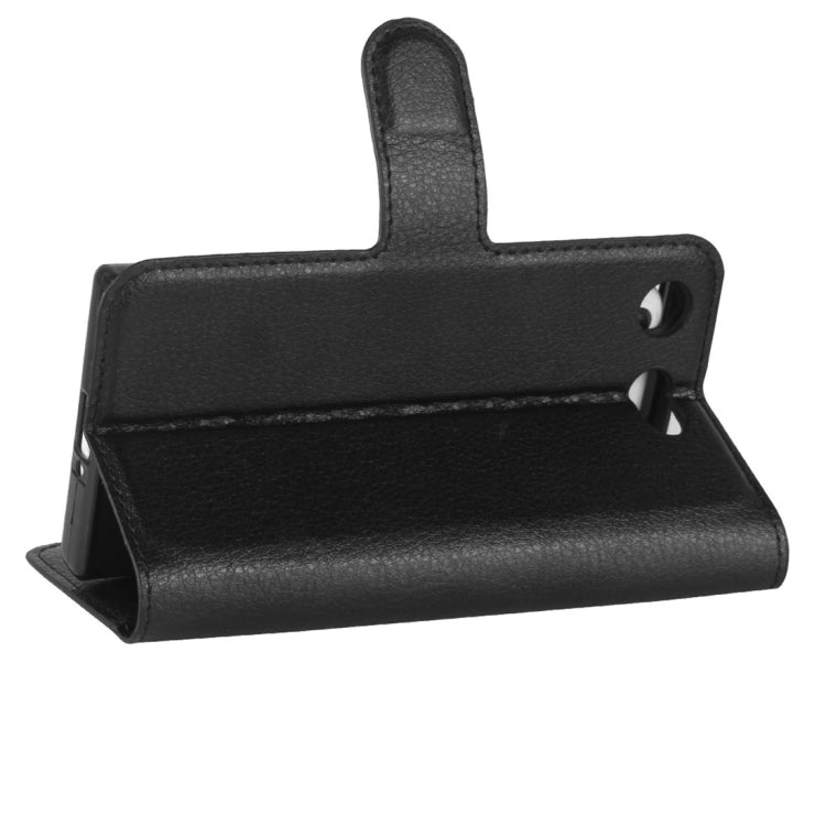 For Sony Xperia XZ1 Compact Litchi Texture PU +TPU Horizontal Flip Leather Case With Holder & Card Slots & Wallet