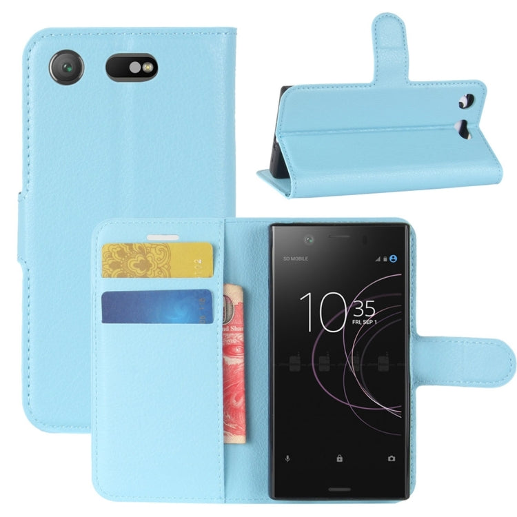 For Sony Xperia XZ1 Compact Litchi Texture PU +TPU Horizontal Flip Leather Case With Holder & Card Slots & Wallet
