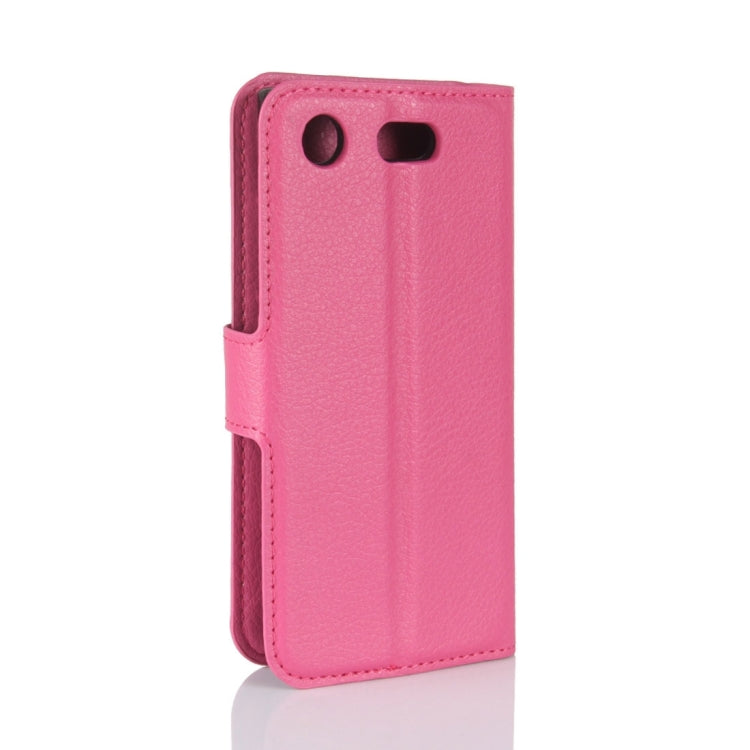 For Sony Xperia XZ1 Compact Litchi Texture PU +TPU Horizontal Flip Leather Case With Holder & Card Slots & Wallet