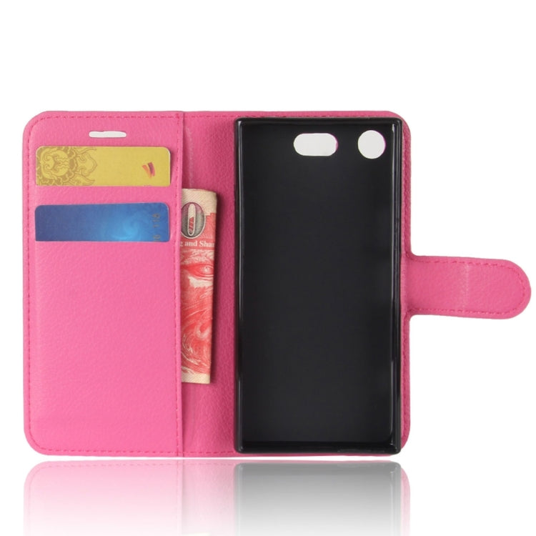 For Sony Xperia XZ1 Compact Litchi Texture PU +TPU Horizontal Flip Leather Case With Holder & Card Slots & Wallet