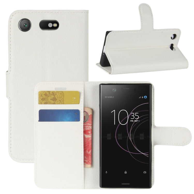 For Sony Xperia XZ1 Compact Litchi Texture PU +TPU Horizontal Flip Leather Case With Holder & Card Slots & Wallet