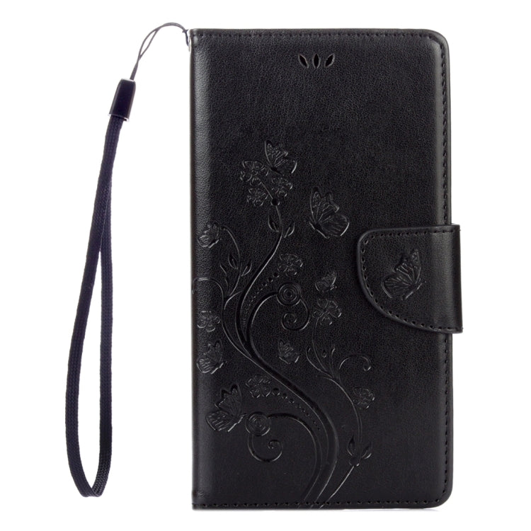 For LG V20 Butterflies Love Flowers Embossing Horizontal Flip Leather Case with Holder & Card Slots & Wallet & Lanyard