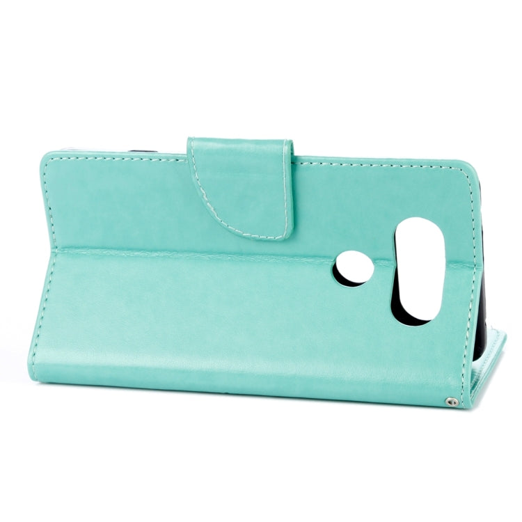 For LG V20 Butterflies Love Flowers Embossing Horizontal Flip Leather Case with Holder & Card Slots & Wallet & Lanyard