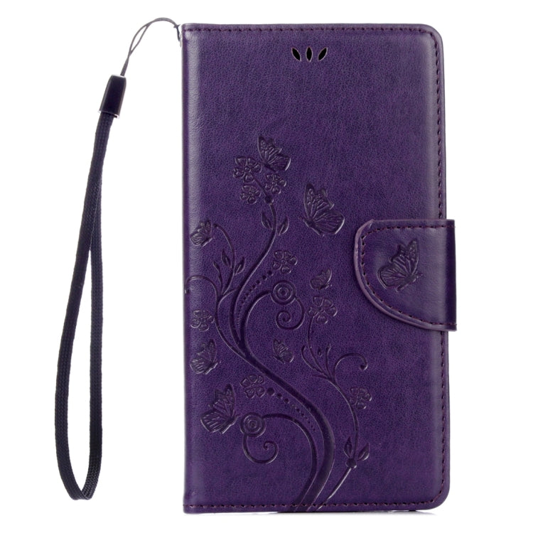 For LG V20 Butterflies Love Flowers Embossing Horizontal Flip Leather Case with Holder & Card Slots & Wallet & Lanyard