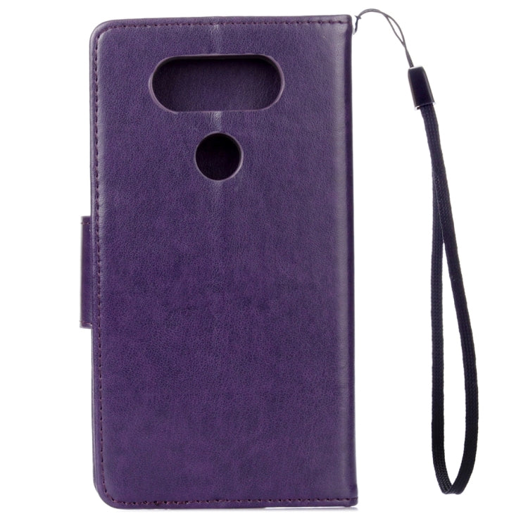 For LG V20 Butterflies Love Flowers Embossing Horizontal Flip Leather Case with Holder & Card Slots & Wallet & Lanyard
