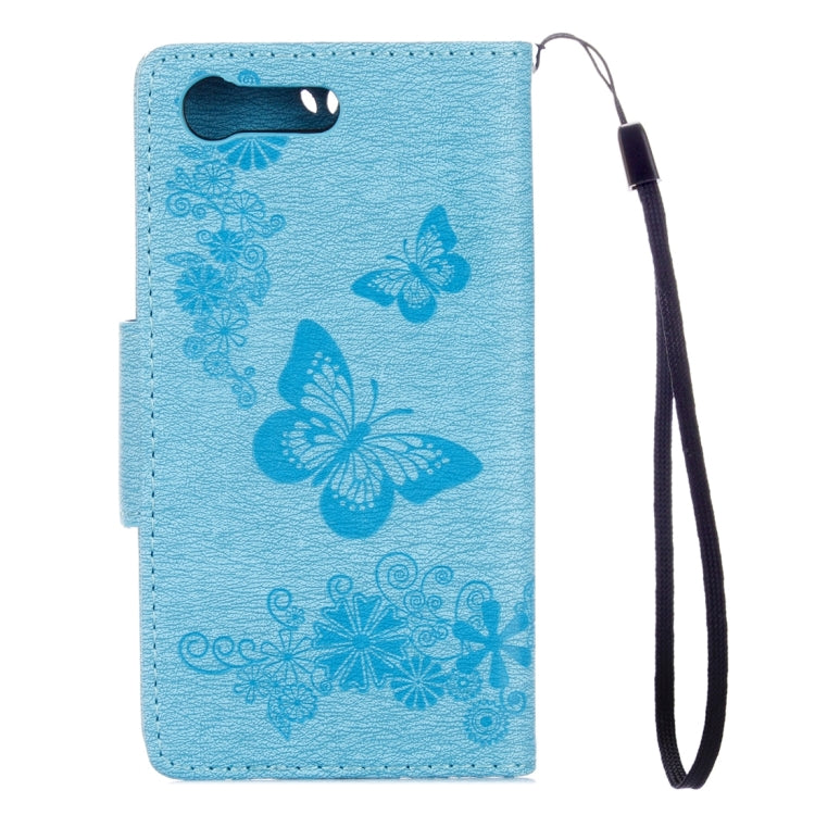 For Sony Xperia X Compact Butterflies Embossing Horizontal Flip Leather Case with Holder & Card Slots & Wallet & Lanyard