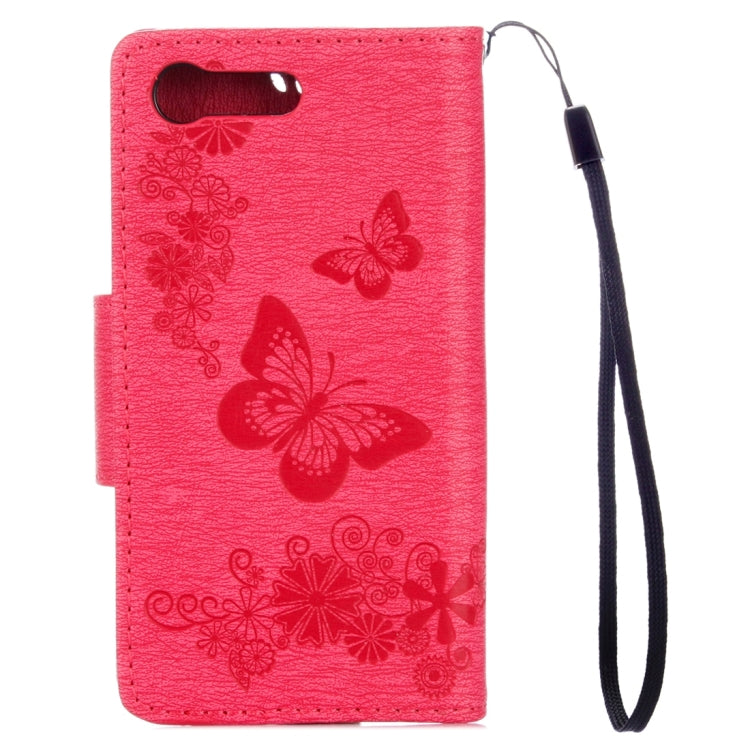 For Sony Xperia X Compact Butterflies Embossing Horizontal Flip Leather Case with Holder & Card Slots & Wallet & Lanyard