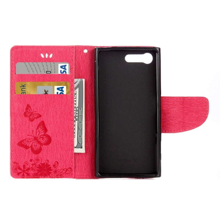 For Sony Xperia X Compact Butterflies Embossing Horizontal Flip Leather Case with Holder & Card Slots & Wallet & Lanyard