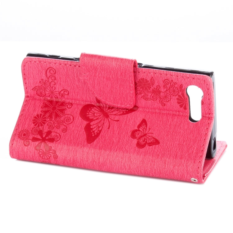 For Sony Xperia X Compact Butterflies Embossing Horizontal Flip Leather Case with Holder & Card Slots & Wallet & Lanyard
