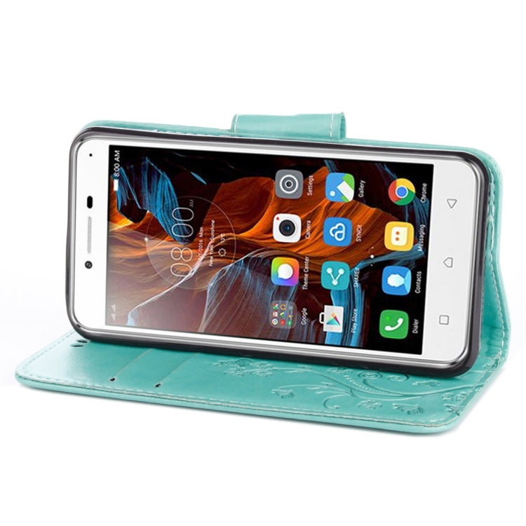 For Lenovo Vibe K5 Butterflies Love Flowers Embossing Horizontal Flip Leather Case with Holder & Card Slots & Wallet & Lanyard