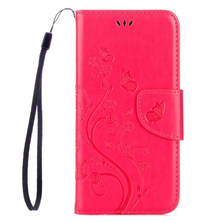 For Lenovo Vibe K5 Butterflies Love Flowers Embossing Horizontal Flip Leather Case with Holder & Card Slots & Wallet & Lanyard