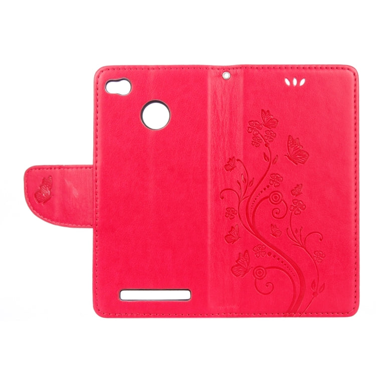 For Xiaomi  Redmi 3 Pro / 3s Butterflies Love Flowers Embossing Horizontal Flip Leather Case with Holder & Card Slots & Wallet & Lanyard