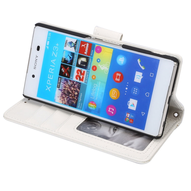 For Sony Xperia Z4 / Z3+ Oil Wax and Crazy Horse Texture Horizontal Flip Leather Case with Photo Frame & Holder & Card Slots & Wallet & Lanyard