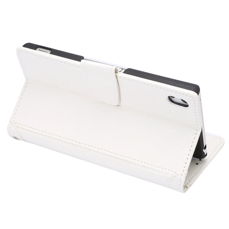 For Sony Xperia Z4 / Z3+ Oil Wax and Crazy Horse Texture Horizontal Flip Leather Case with Photo Frame & Holder & Card Slots & Wallet & Lanyard