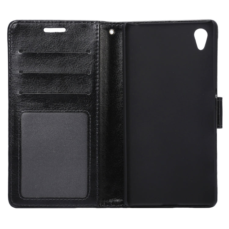 For Sony Xperia Z5 Crazy Horse Texture Horizontal Flip Leather Case with Photo Frame & Holder & Card Slots & Wallet & Lanyard