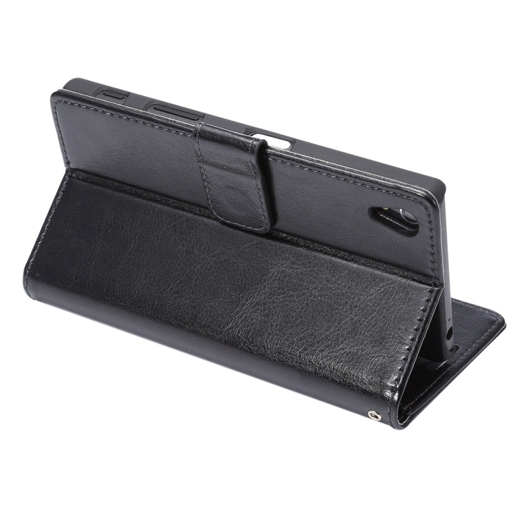 For Sony Xperia Z5 Crazy Horse Texture Horizontal Flip Leather Case with Photo Frame & Holder & Card Slots & Wallet & Lanyard