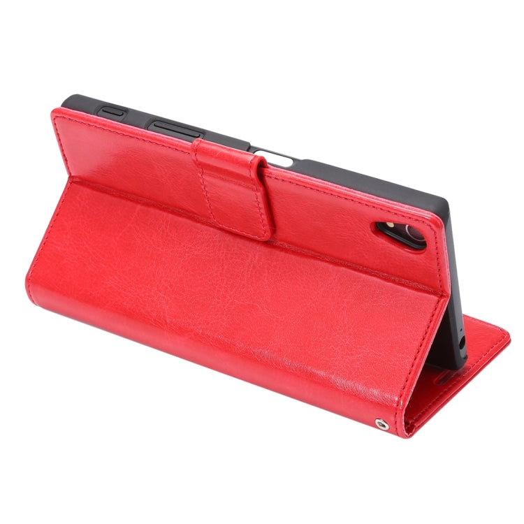 For Sony Xperia Z5 Crazy Horse Texture Horizontal Flip Leather Case with Photo Frame & Holder & Card Slots & Wallet & Lanyard