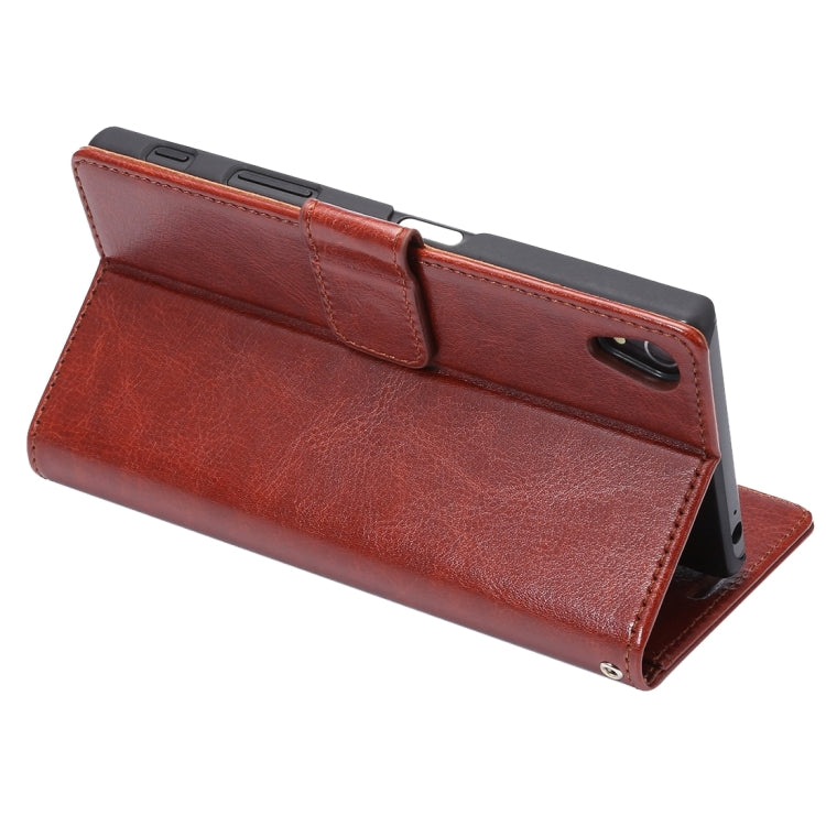 For Sony Xperia Z5 Crazy Horse Texture Horizontal Flip Leather Case with Photo Frame & Holder & Card Slots & Wallet & Lanyard