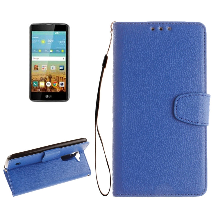 For LG K7 Litchi Texture Horizontal Flip Leather Case with Holder & Card Slots & Wallet & Photo Frame & Lanyard