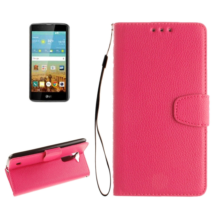 For LG K7 Litchi Texture Horizontal Flip Leather Case with Holder & Card Slots & Wallet & Photo Frame & Lanyard
