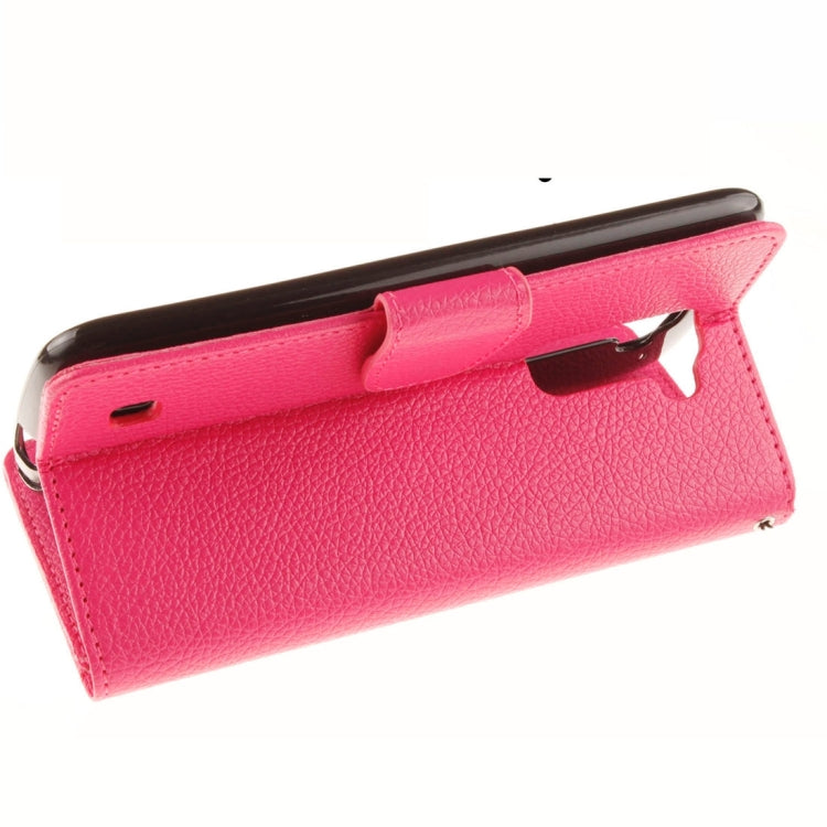 For LG K7 Litchi Texture Horizontal Flip Leather Case with Holder & Card Slots & Wallet & Photo Frame & Lanyard