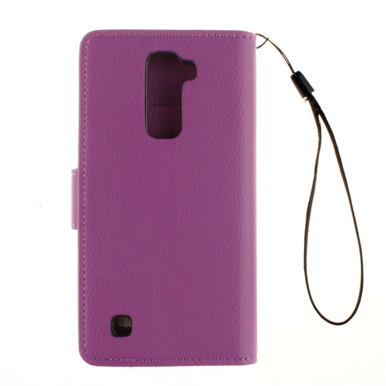 For LG K7 Litchi Texture Horizontal Flip Leather Case with Holder & Card Slots & Wallet & Photo Frame & Lanyard