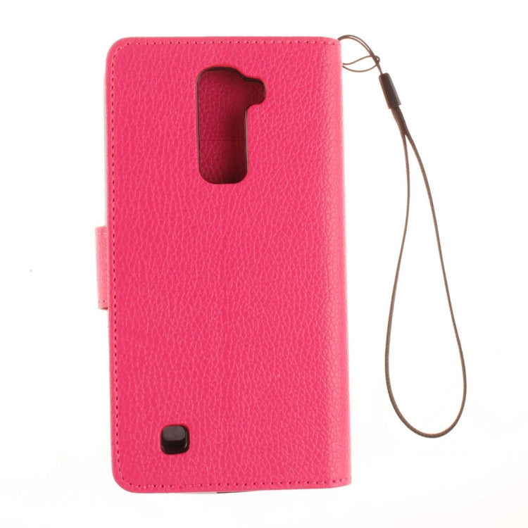 For LG K10 Litchi Texture Horizontal Flip Leather Case with Holder & Card Slots & Wallet & Photo Frame & Lanyard