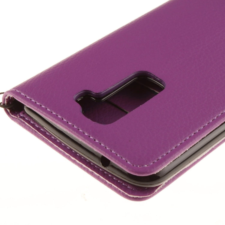 For LG K10 Litchi Texture Horizontal Flip Leather Case with Holder & Card Slots & Wallet & Photo Frame & Lanyard