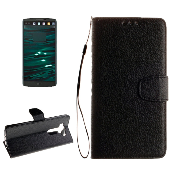 For LG V10 Litchi Texture Horizontal Flip Leather Case with Holder & Card Slots & Wallet & Photo Frame & Lanyard