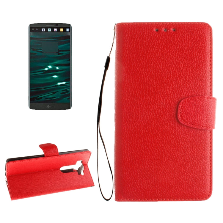 For LG V10 Litchi Texture Horizontal Flip Leather Case with Holder & Card Slots & Wallet & Photo Frame & Lanyard