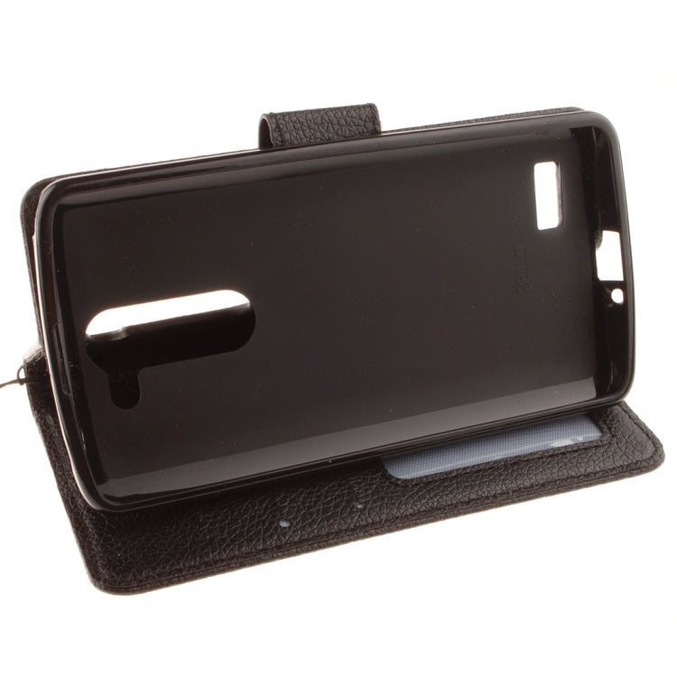 For LG L Bello D337 Litchi Texture Horizontal Flip Leather Case with Holder & Card Slots & Wallet & Photo Frame & Lanyard