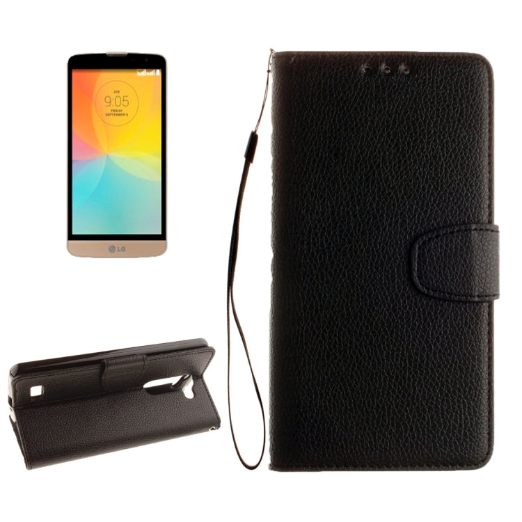 For LG L Bello D337 Litchi Texture Horizontal Flip Leather Case with Holder & Card Slots & Wallet & Photo Frame & Lanyard