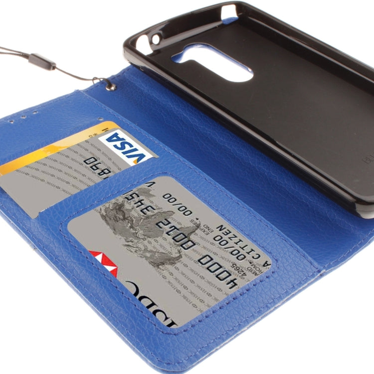 For LG L Bello D337 Litchi Texture Horizontal Flip Leather Case with Holder & Card Slots & Wallet & Photo Frame & Lanyard