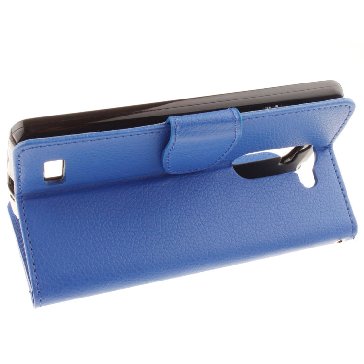 For LG L Bello D337 Litchi Texture Horizontal Flip Leather Case with Holder & Card Slots & Wallet & Photo Frame & Lanyard