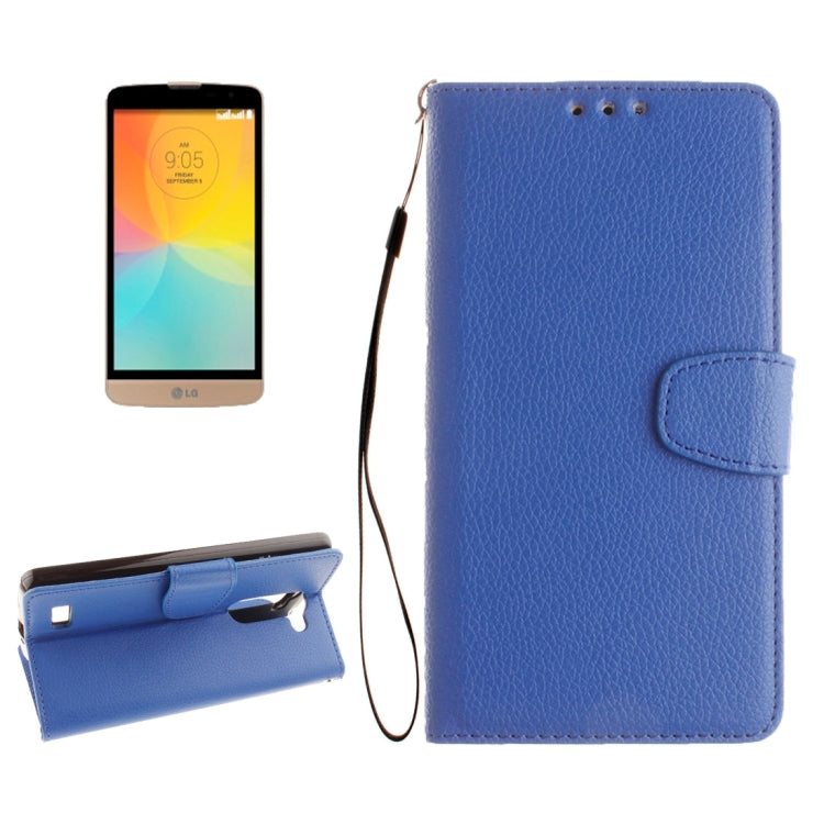 For LG L Bello D337 Litchi Texture Horizontal Flip Leather Case with Holder & Card Slots & Wallet & Photo Frame & Lanyard