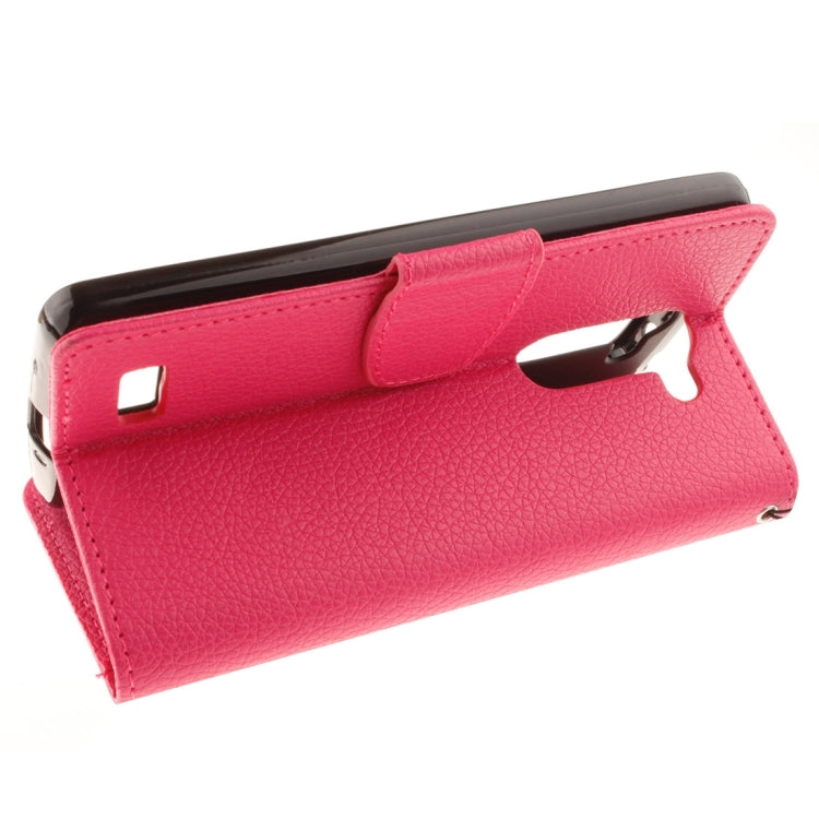 For LG L Bello D337 Litchi Texture Horizontal Flip Leather Case with Holder & Card Slots & Wallet & Photo Frame & Lanyard